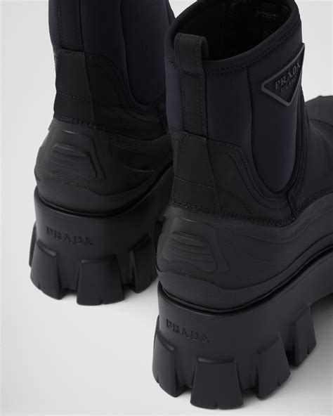 prada monolith gabardine boots.